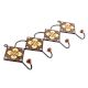 Brown And Yellow Ceramic Floral Tiles Hooks Online